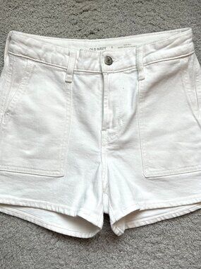 Old Navy high waisted white jean shorts